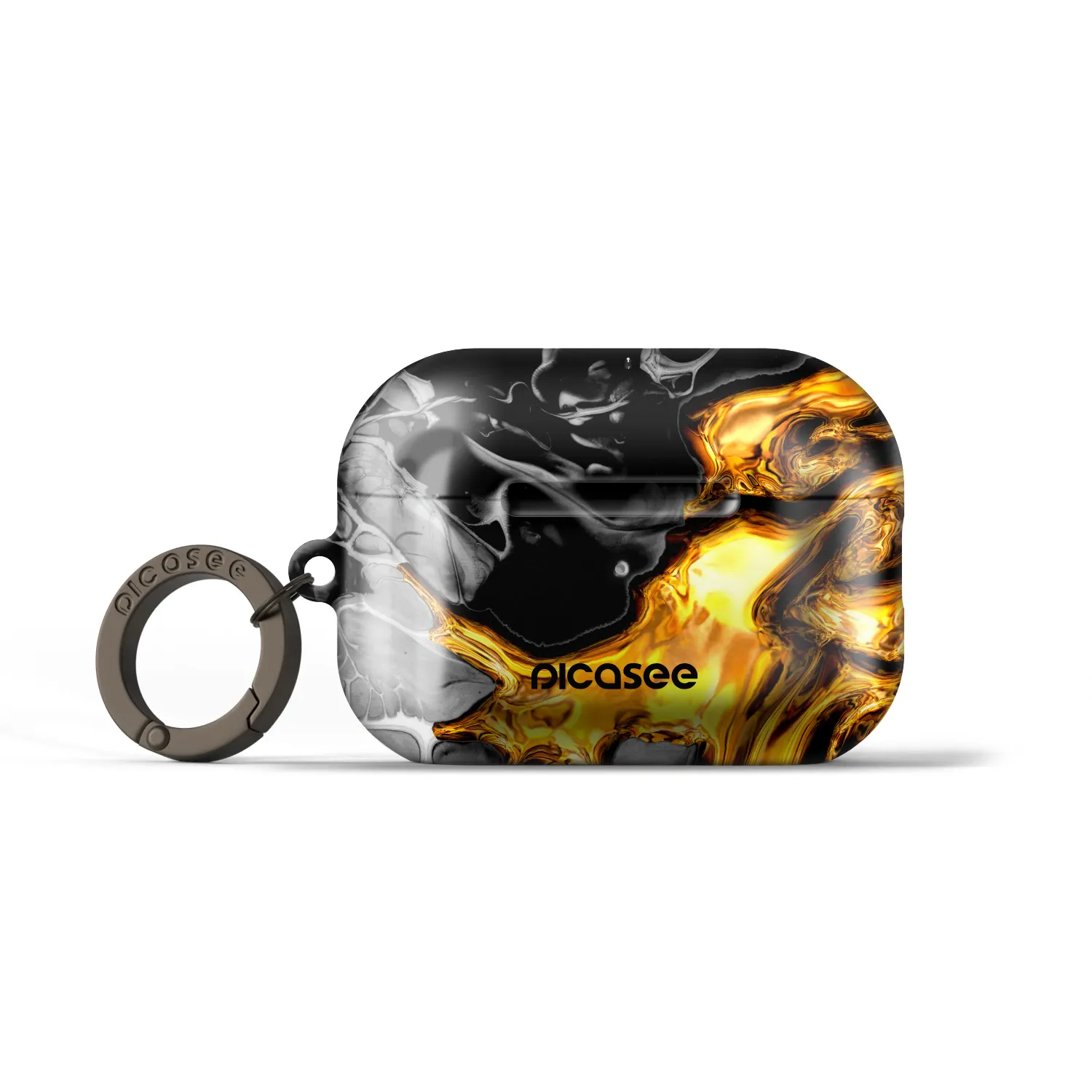 Picasee Obal pro Apple AirPods Pro 1 - Black Gold 2