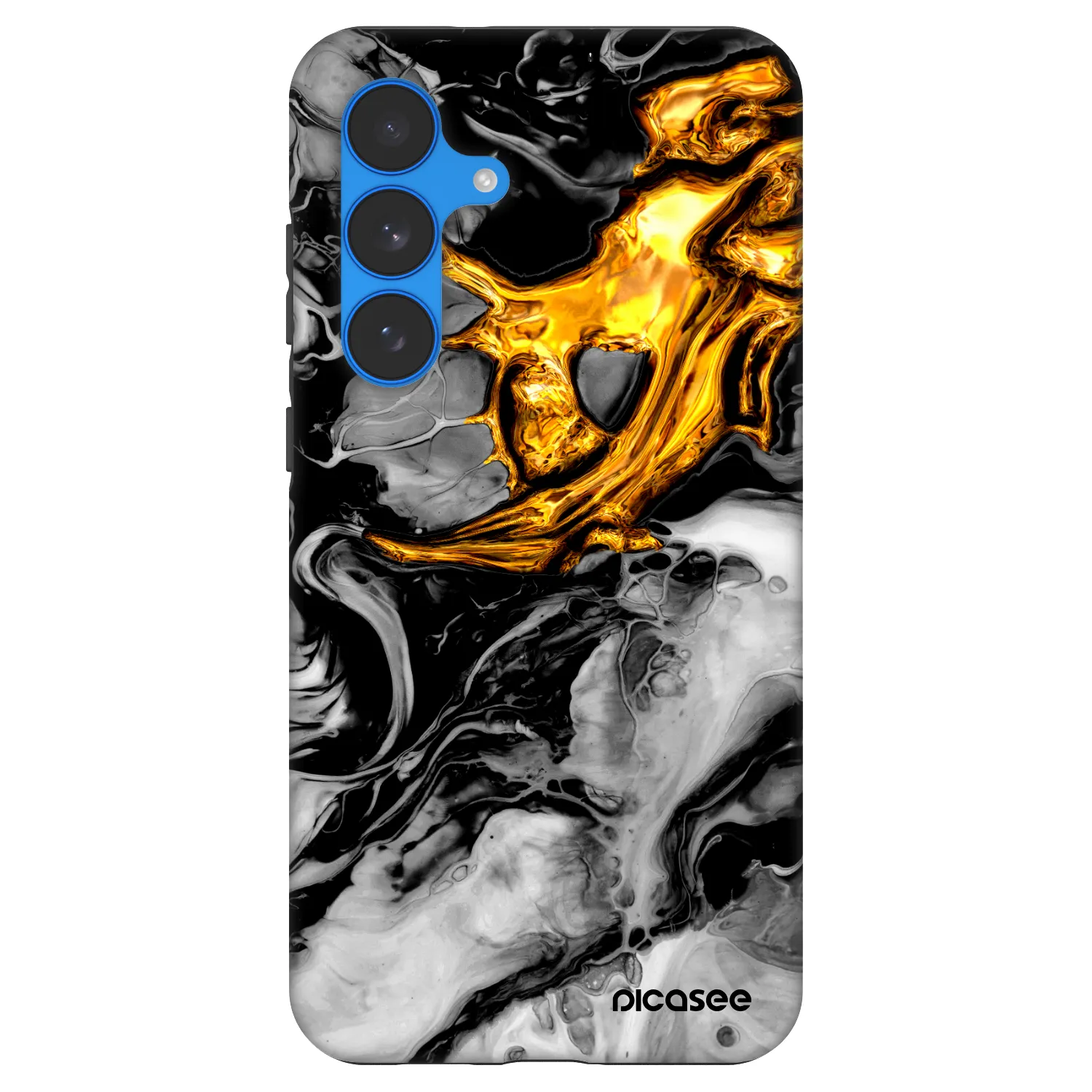 Picasee Fashion Case pentru Samsung Galaxy S25 FE 5G - Black Gold 2