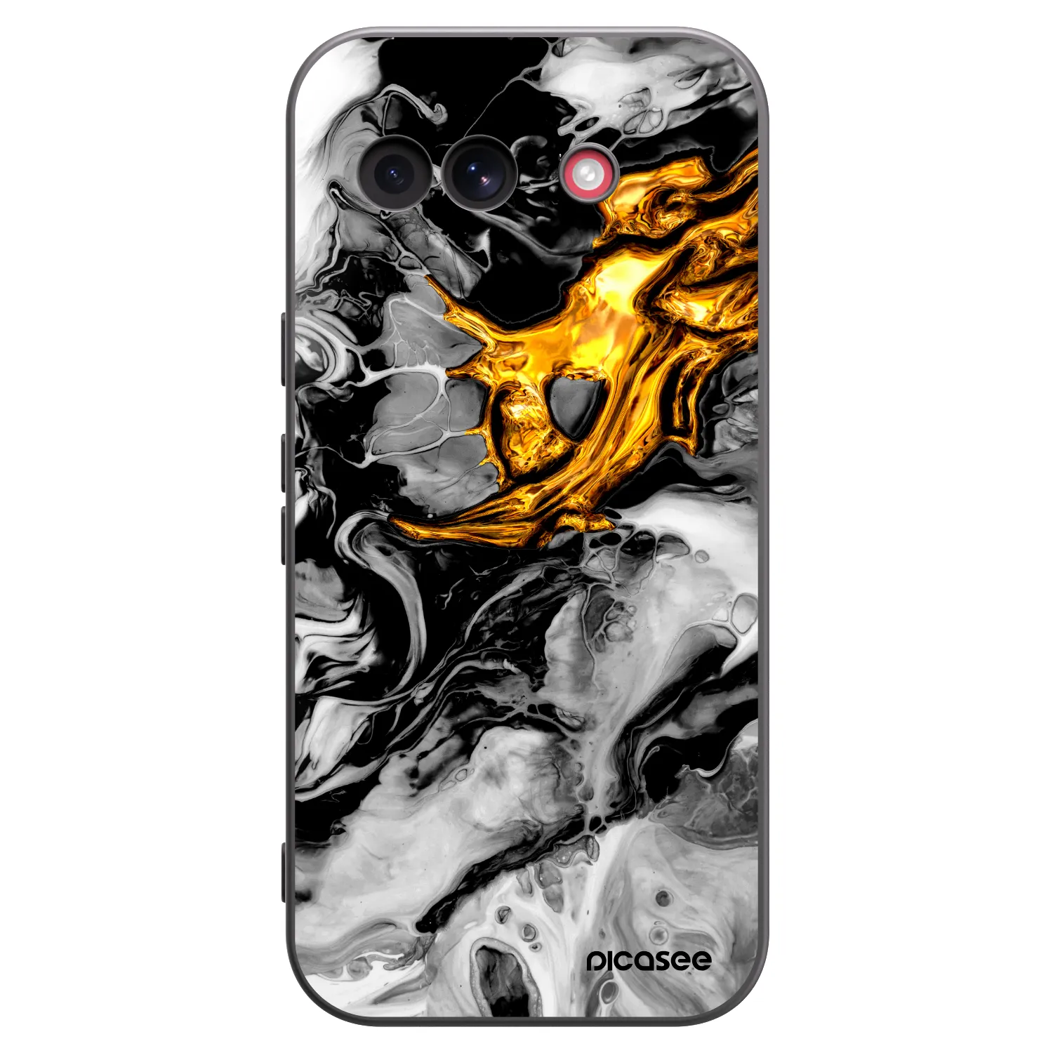 Picasee husă neagră din silicon pentru Google Pixel 10a - Black Gold 2