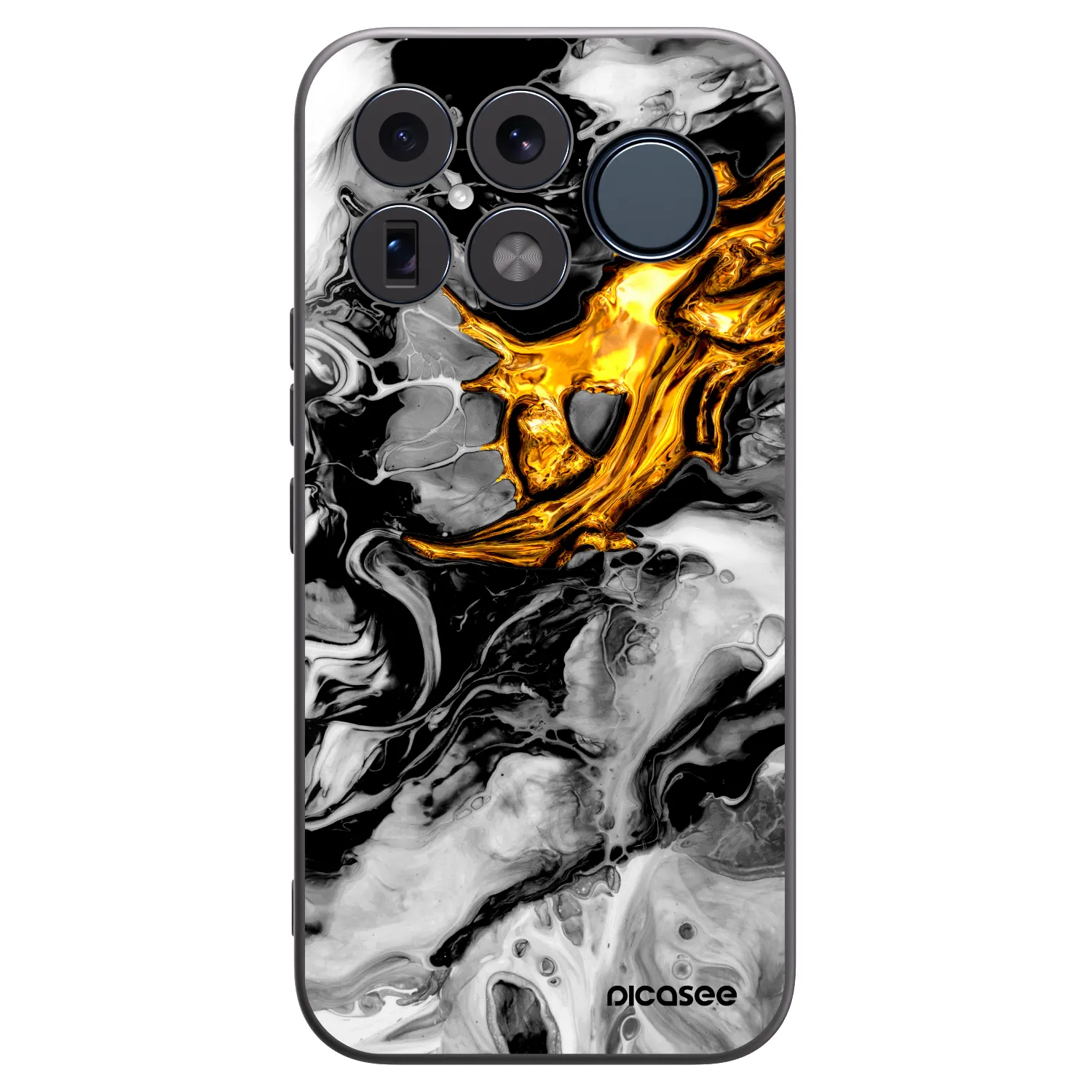 Picasee husă neagră din silicon pentru Xiaomi Poco F8 Ultra - Black Gold 2