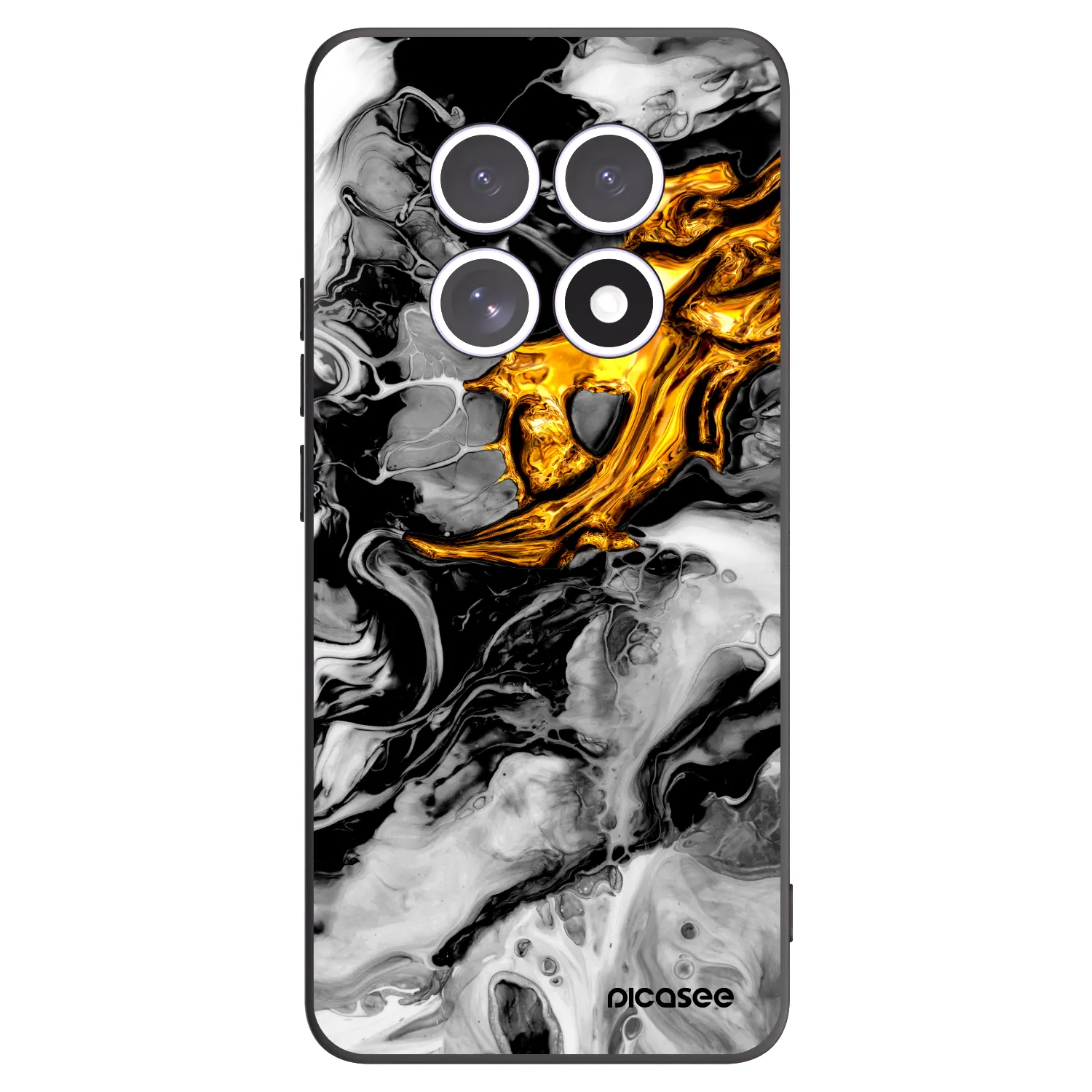 Picasee husă neagră din silicon pentru Xiaomi Redmi Note 15 5G - Black Gold 2