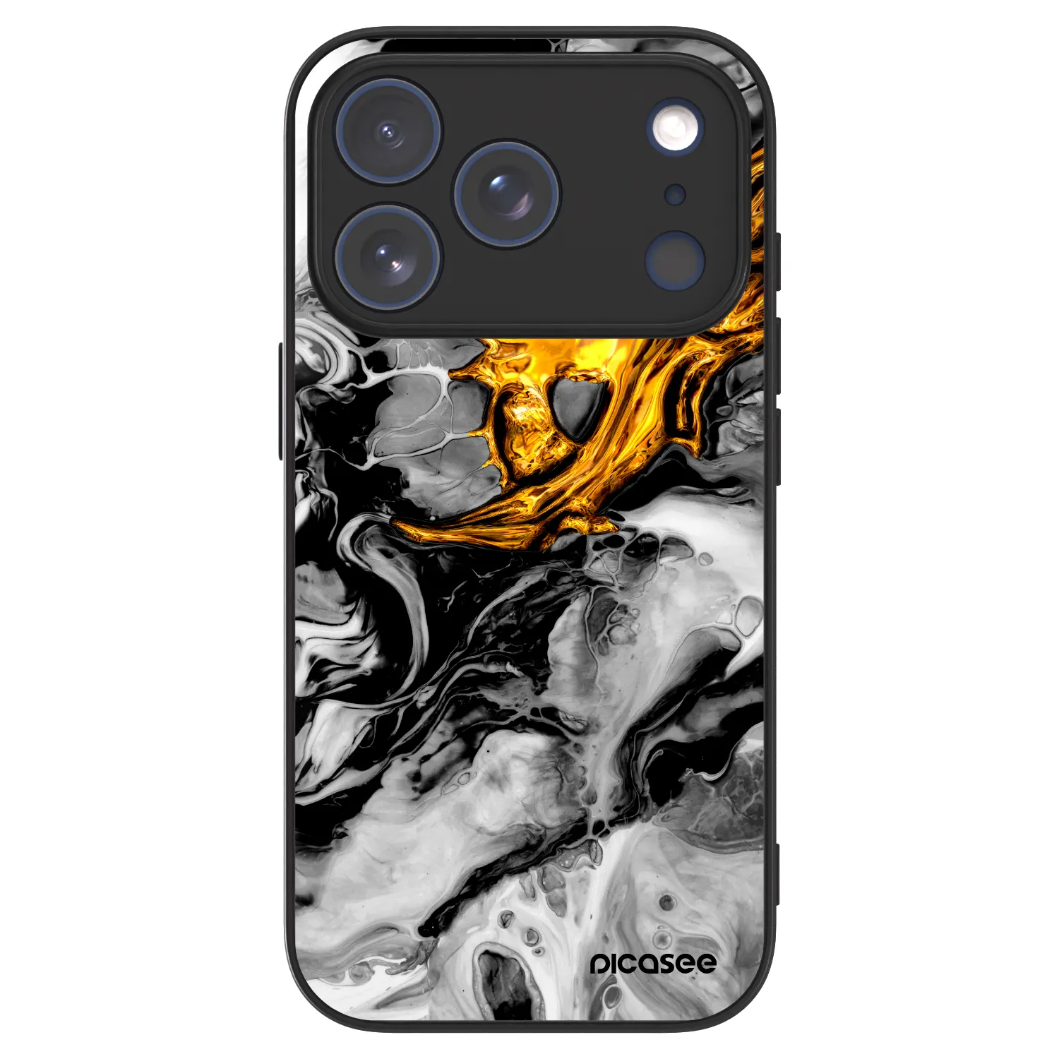 Picasee ULTIMATE CASE pentru Apple iPhone 18 Pro - Black Gold 2