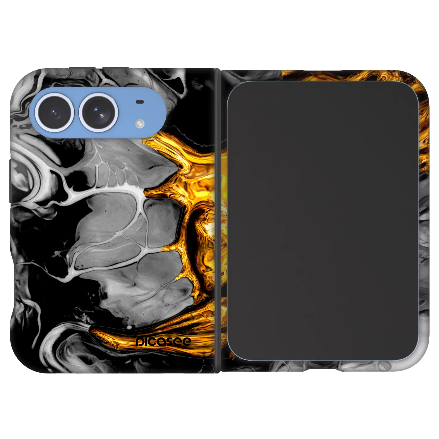 Picasee Fashion Case MagSafe pentru Apple iPhone Duo - Black Gold 2