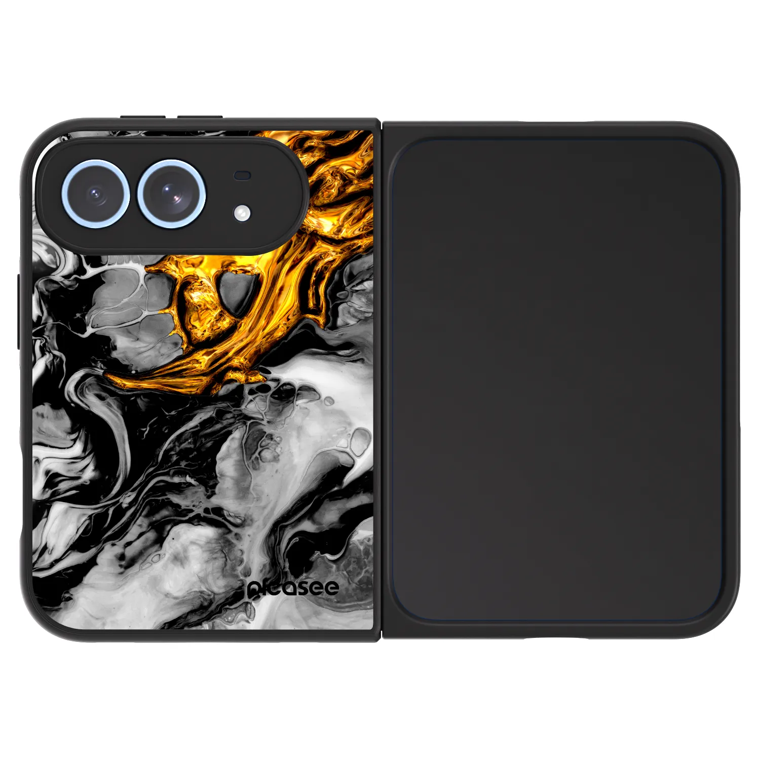 Picasee ULTIMATE CASE pentru Apple iPhone Duo - Black Gold 2