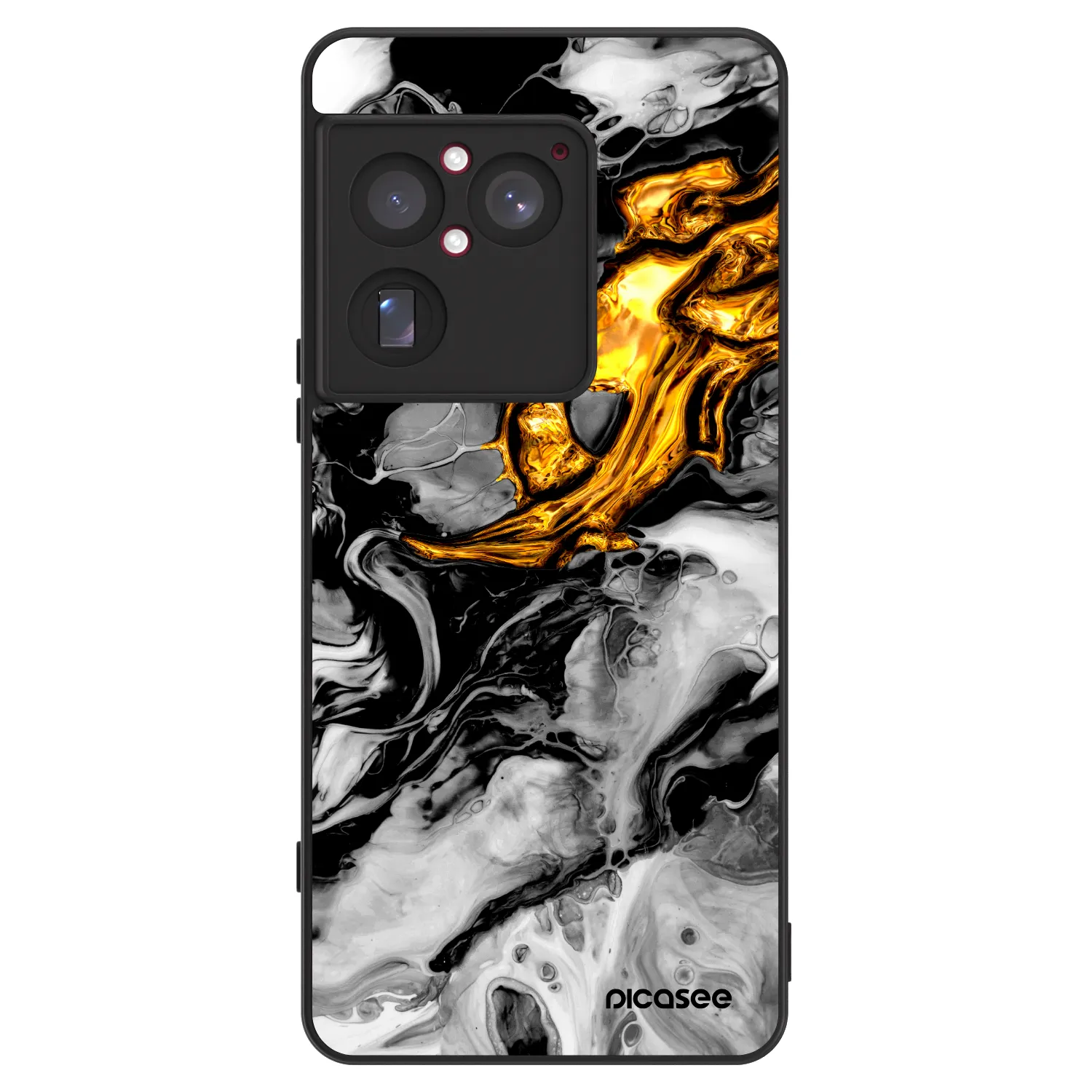 Picasee ULTIMATE CASE pentru Sony Xperia 1 VIII 5G - Black Gold 2