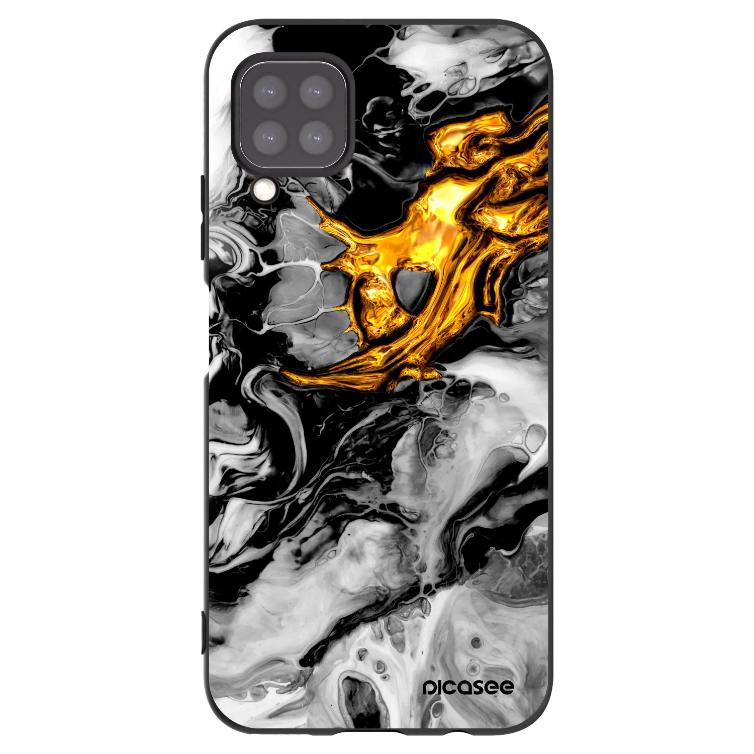 Picasee husă neagră din silicon pentru Huawei P40 Lite - Black Gold 2