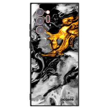 Picasee husă neagră din silicon pentru Samsung Galaxy Note 20 Ultra - Black Gold 2