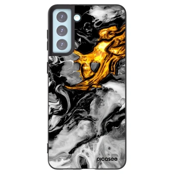 Picasee husă neagră din silicon pentru Samsung Galaxy S21+ 5G G996F - Black Gold 2