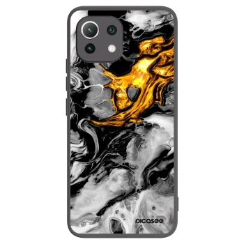 Picasee husă neagră din silicon pentru Xiaomi 11 Lite 5G NE - Black Gold 2