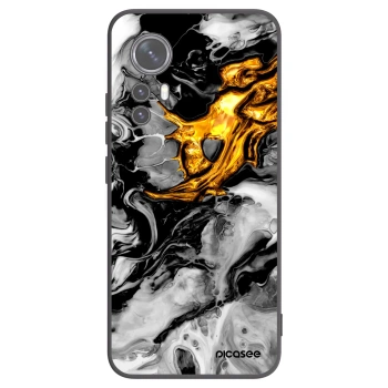 Picasee husă neagră din silicon pentru Xiaomi 12 - Black Gold 2