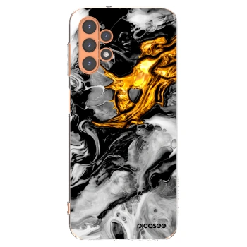 Picasee husă transparentă din silicon pentru Samsung Galaxy A13 4G A135 - Black Gold 2