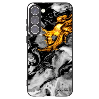 Picasee husă neagră din silicon pentru Samsung Galaxy S23+ 5G - Black Gold 2