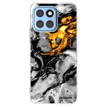 Picasee husă transparentă din silicon pentru Honor X8 5G - Black Gold 2