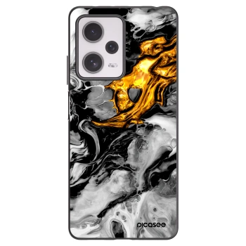 Picasee husă neagră din silicon pentru Xiaomi Redmi Note 12 Pro+ 5G - Black Gold 2