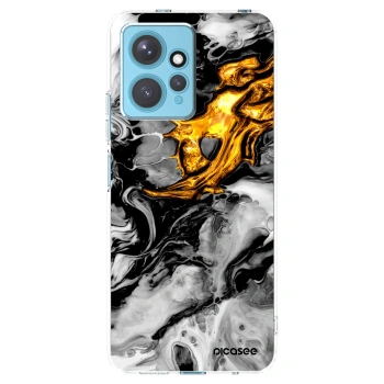 Picasee husă transparentă din silicon pentru Xiaomi Redmi Note 12 4G - Black Gold 2