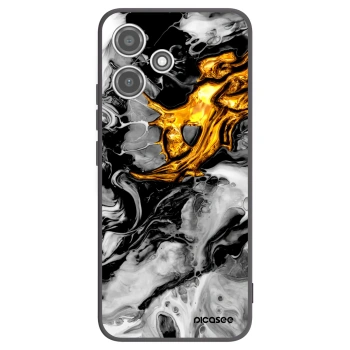 Picasee husă neagră din silicon pentru Xiaomi Redmi 12 5G - Black Gold 2