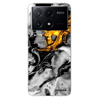Picasee husă transparentă din silicon pentru Xiaomi Poco X6 Pro - Black Gold 2