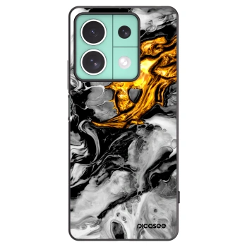 Picasee husă neagră din silicon pentru Xiaomi Redmi Note 13 5G - Black Gold 2