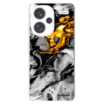 Picasee husă transparentă din silicon pentru Xiaomi Redmi Note 13 Pro+ 5G - Black Gold 2