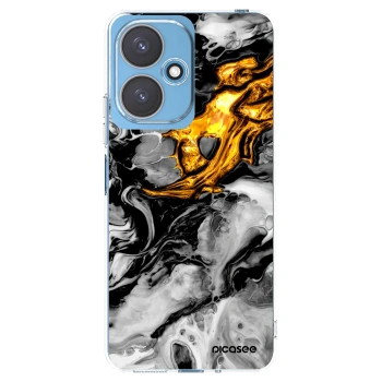 Picasee husă transparentă din silicon pentru Xiaomi Redmi 13C 5G - Black Gold 2