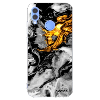 Picasee husă transparentă din silicon pentru Honor 10 Lite - Black Gold 2