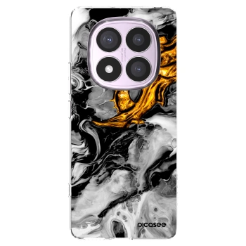 Picasee husă transparentă din silicon pentru Xiaomi Redmi Note 14 Pro 4G - Black Gold 2
