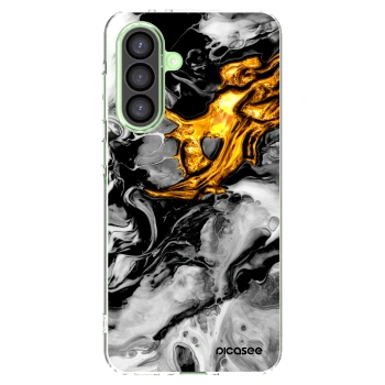 Picasee husă transparentă din silicon pentru Samsung Galaxy A26 5G A266B - Black Gold 2