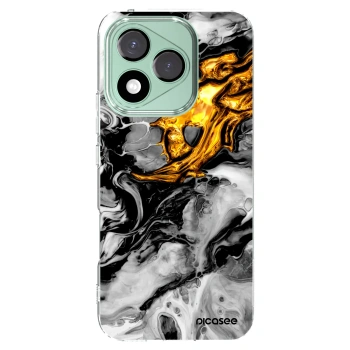 Picasee husă transparentă din silicon pentru Honor 400 Lite 5G - Black Gold 2