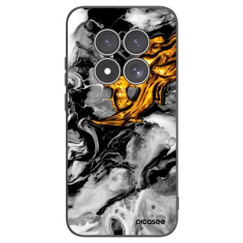 Picasee husă neagră din silicon pentru Xiaomi Redmi Note 15 Pro 4G - Black Gold 2