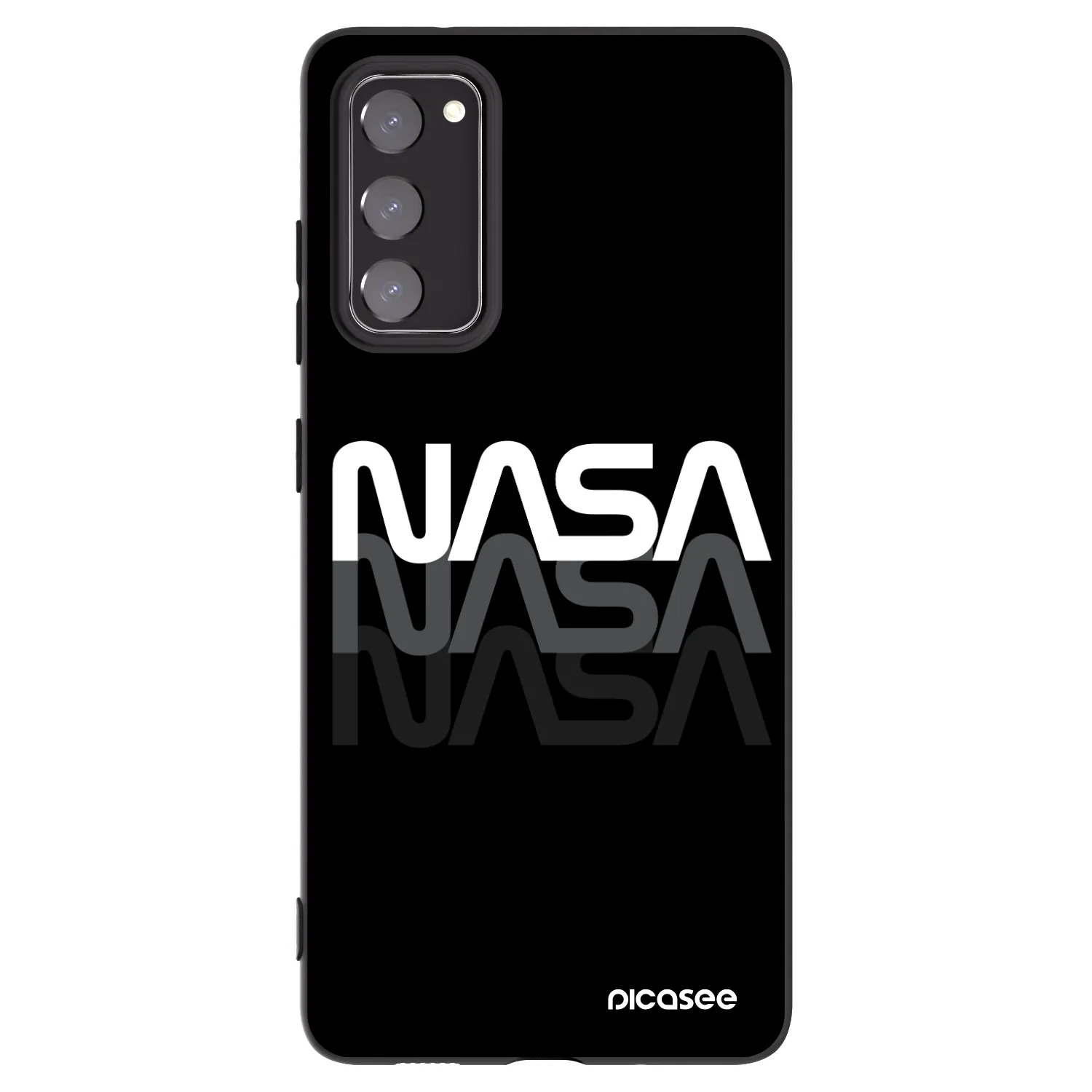 Picasee husă neagră din silicon pentru Samsung Galaxy S20 FE - NASA Triple
