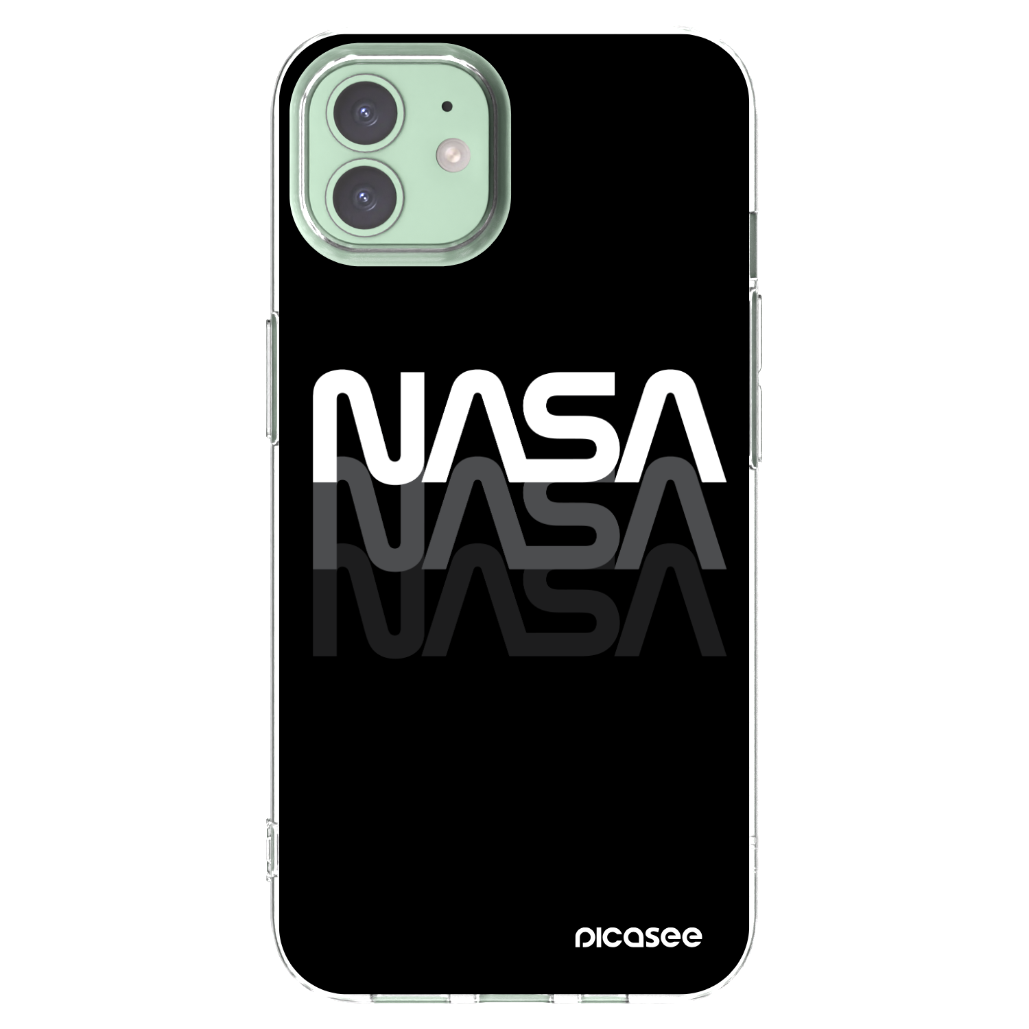 Picasee husă transparentă din silicon pentru Apple iPhone 12 - NASA Triple