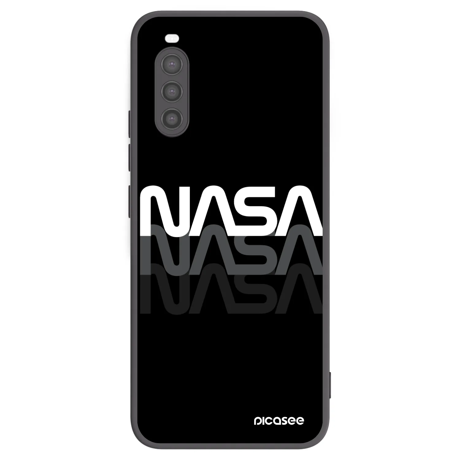 Picasee husă neagră din silicon pentru Sony Xperia 10 II - NASA Triple