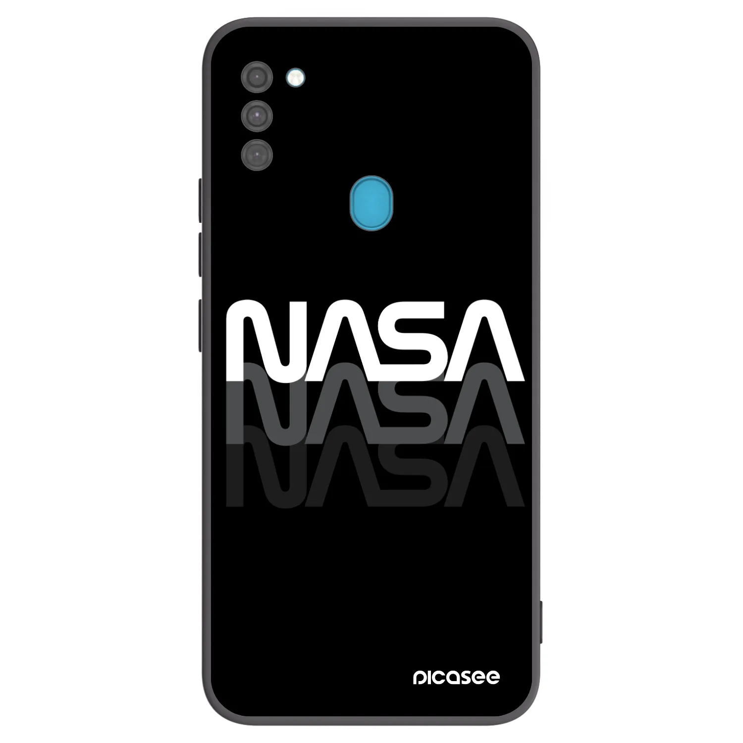 Picasee husă neagră din silicon pentru Samsung Galaxy M11 - NASA Triple