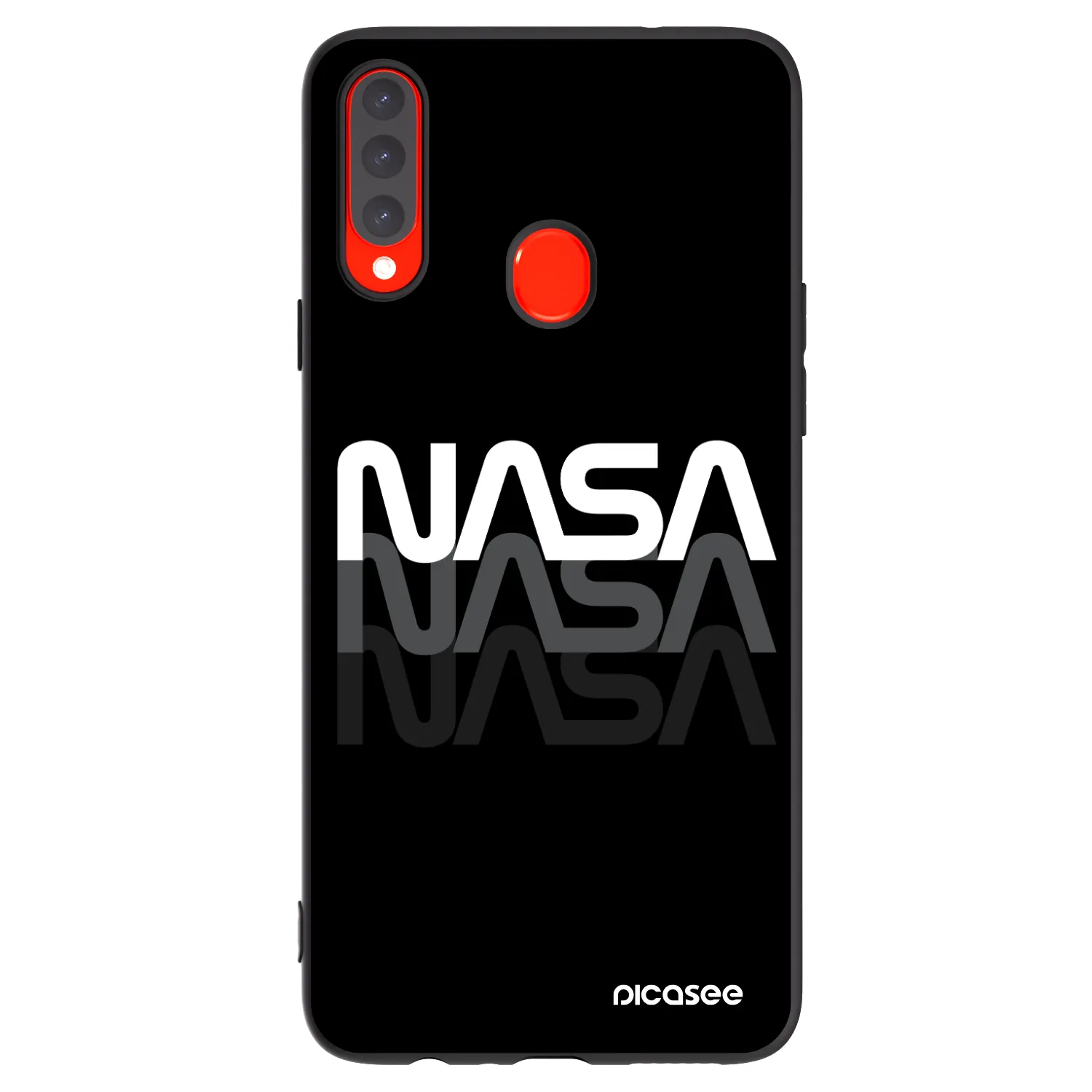 Picasee husă neagră din silicon pentru Samsung Galaxy A20s - NASA Triple