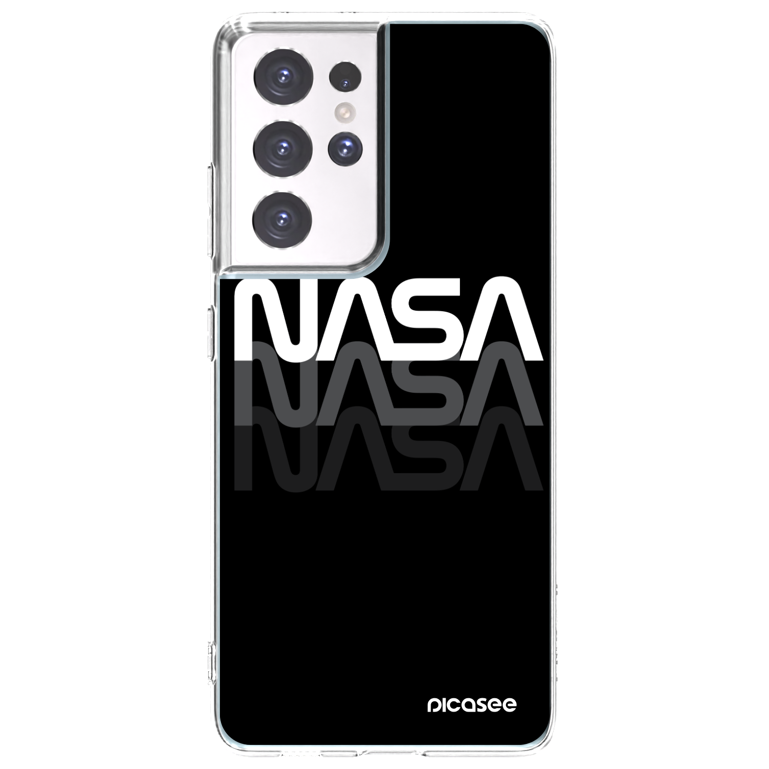 Picasee husă transparentă din silicon pentru Samsung Galaxy S21 Ultra 5G G998B - NASA Triple
