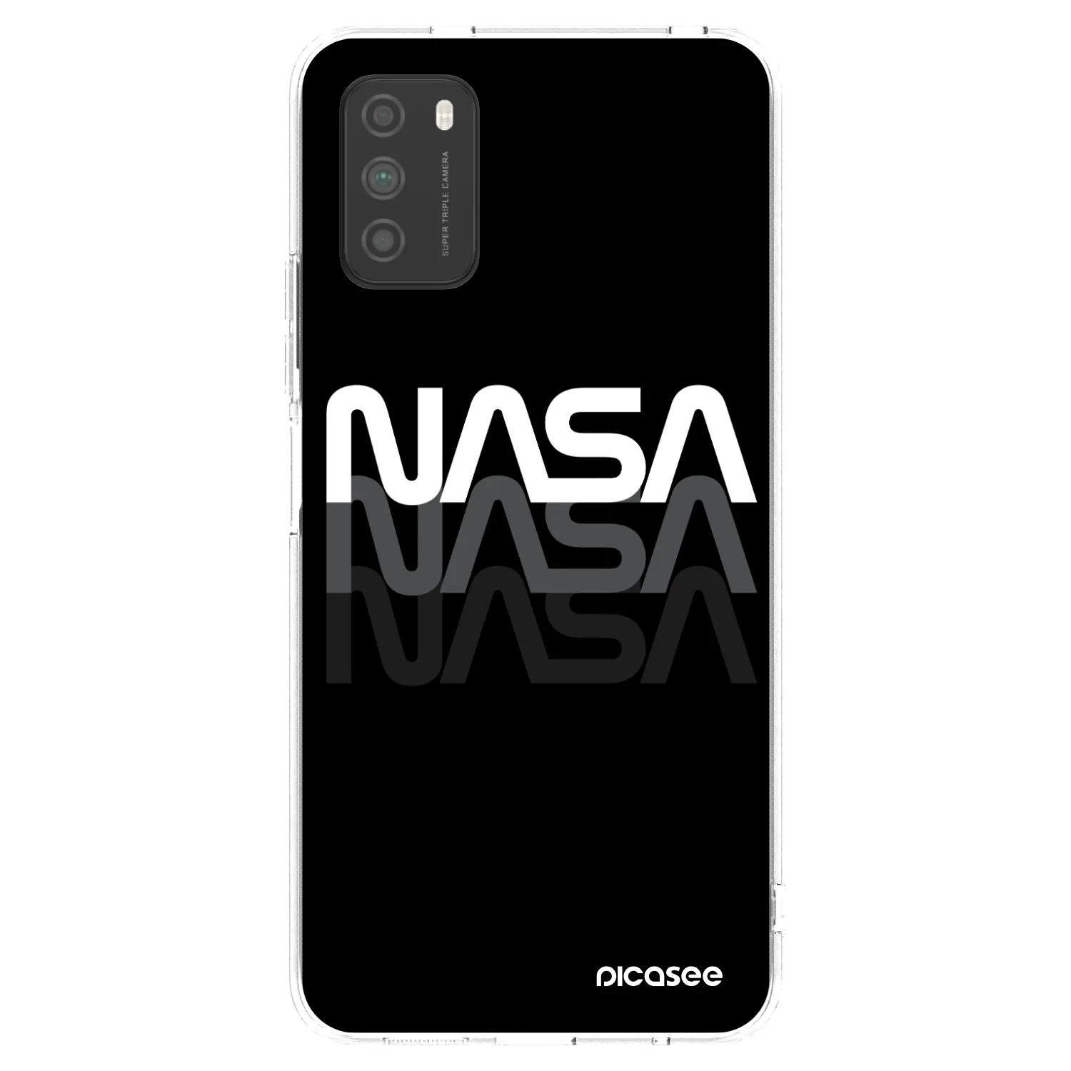 Picasee husă transparentă din silicon pentru Xiaomi Poco M3 - NASA Triple