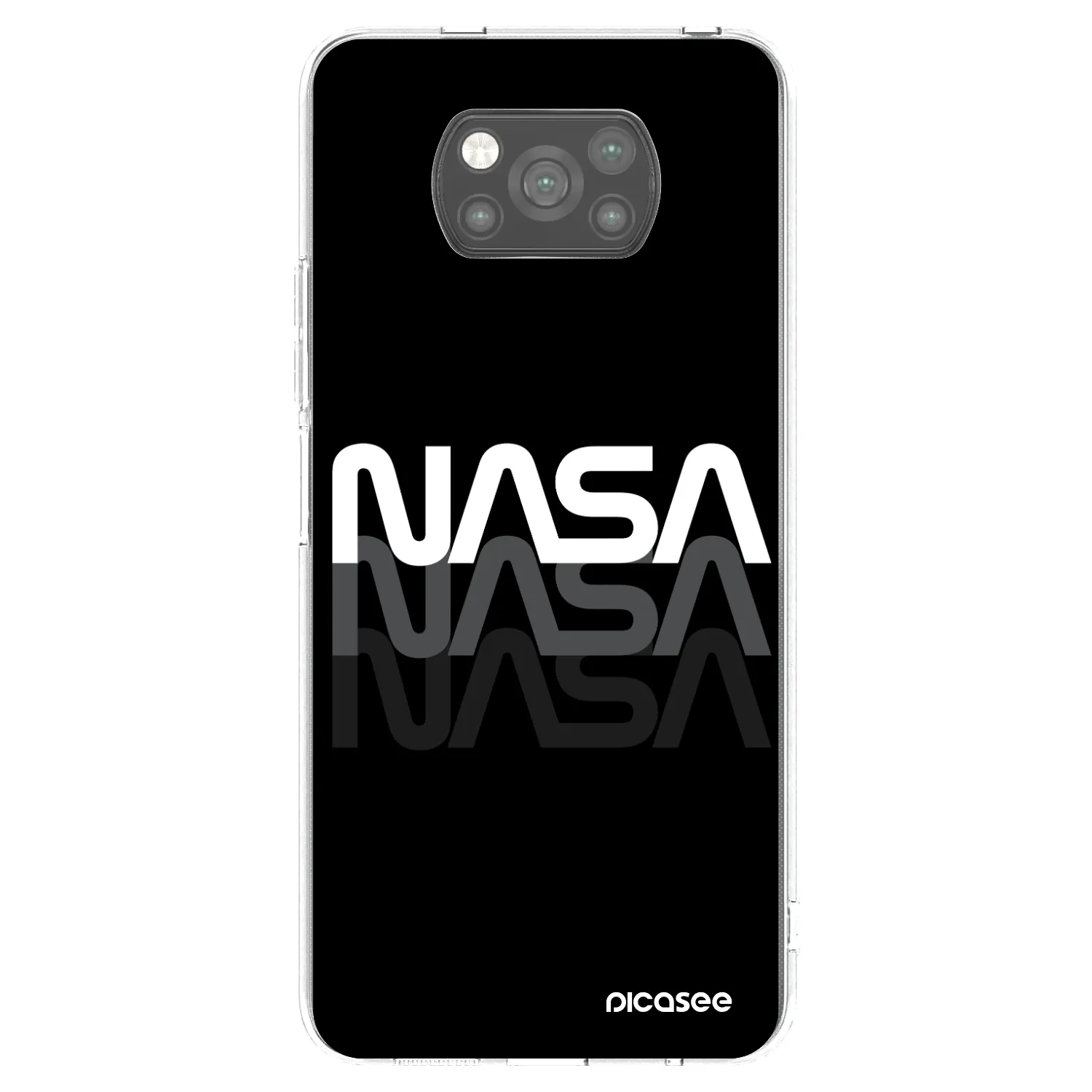 Picasee husă neagră din silicon pentru Xiaomi Poco X3 Pro - NASA Triple