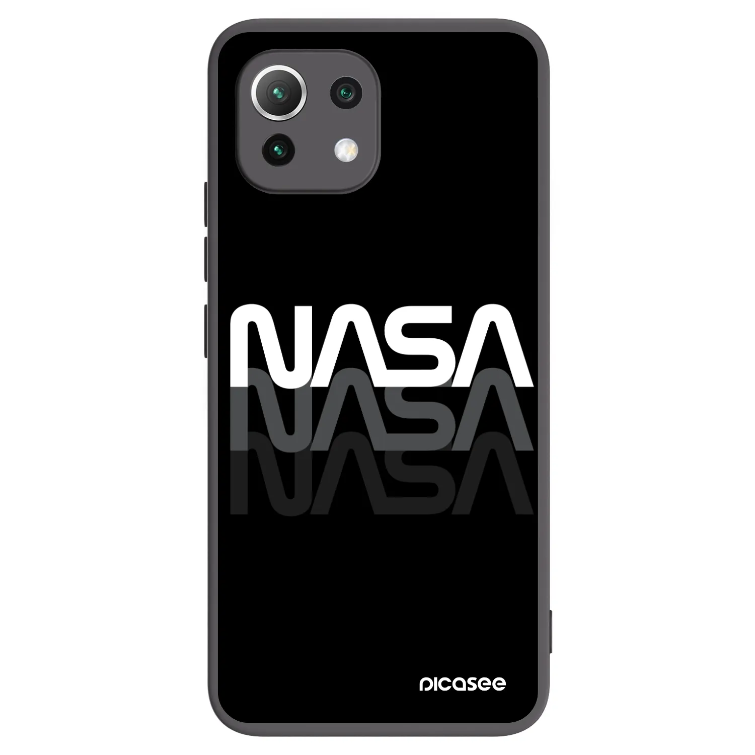 Picasee husă neagră din silicon pentru Xiaomi Mi 11 Lite - NASA Triple