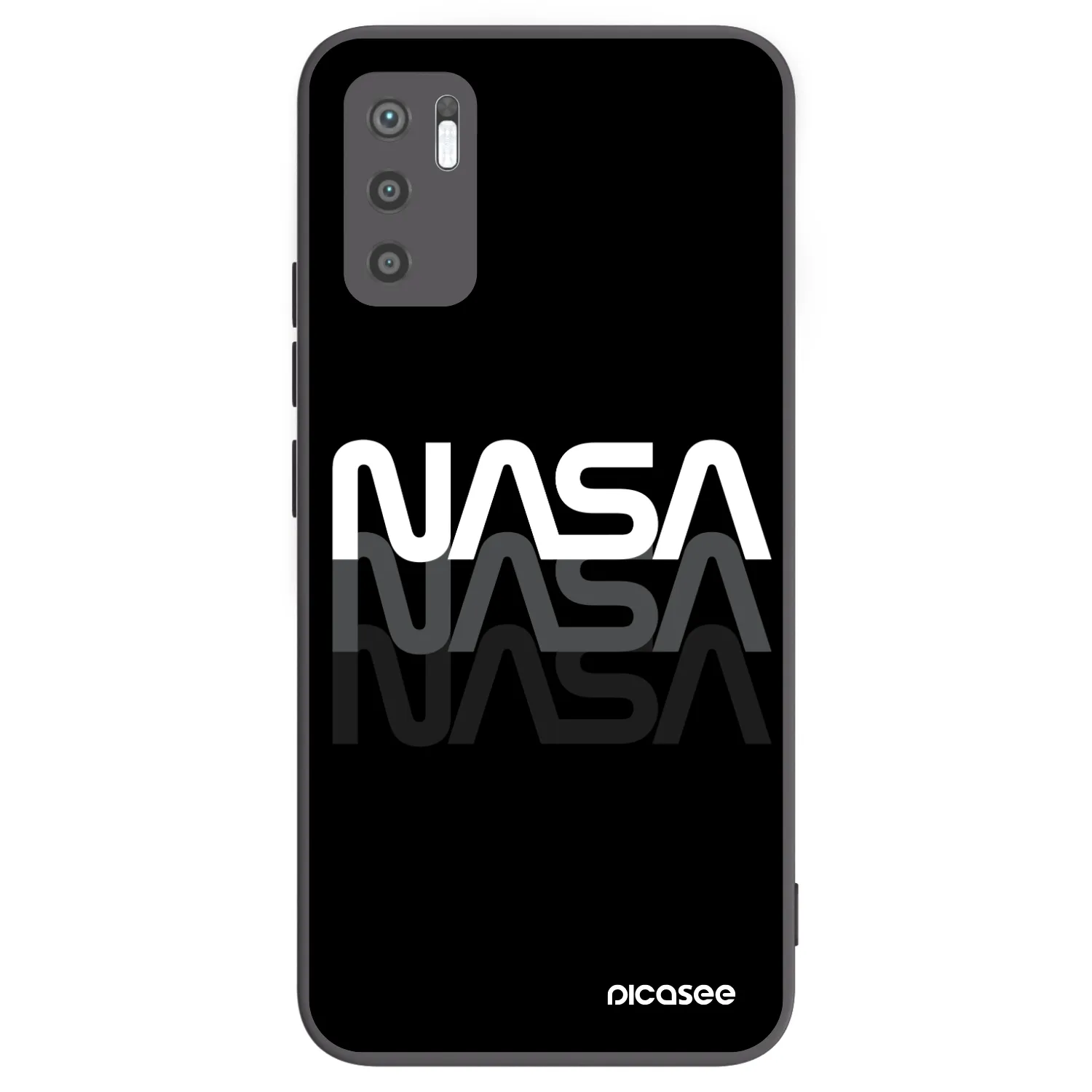 Picasee husă neagră din silicon pentru Xiaomi Redmi Note 10 5G - NASA Triple