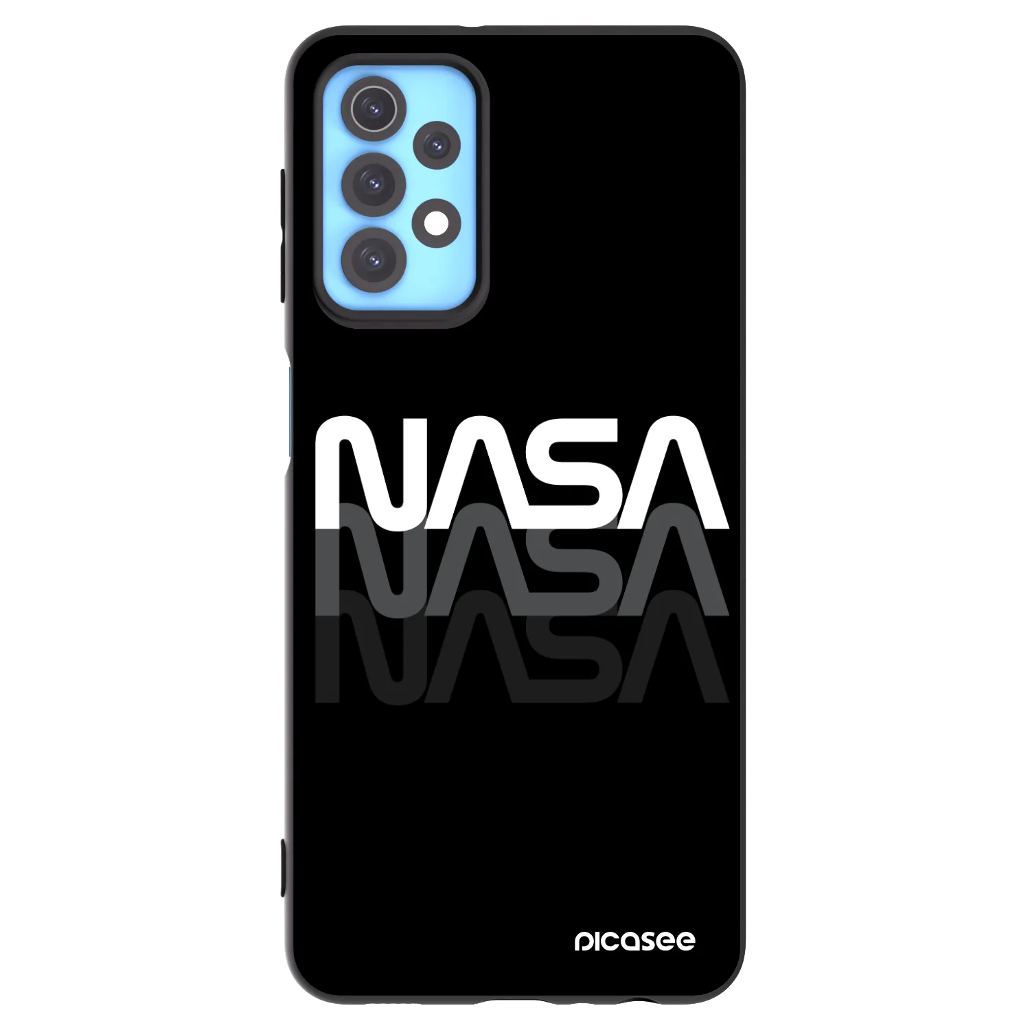 Picasee husă neagră din silicon pentru Samsung Galaxy A32 4G SM-A325F - NASA Triple