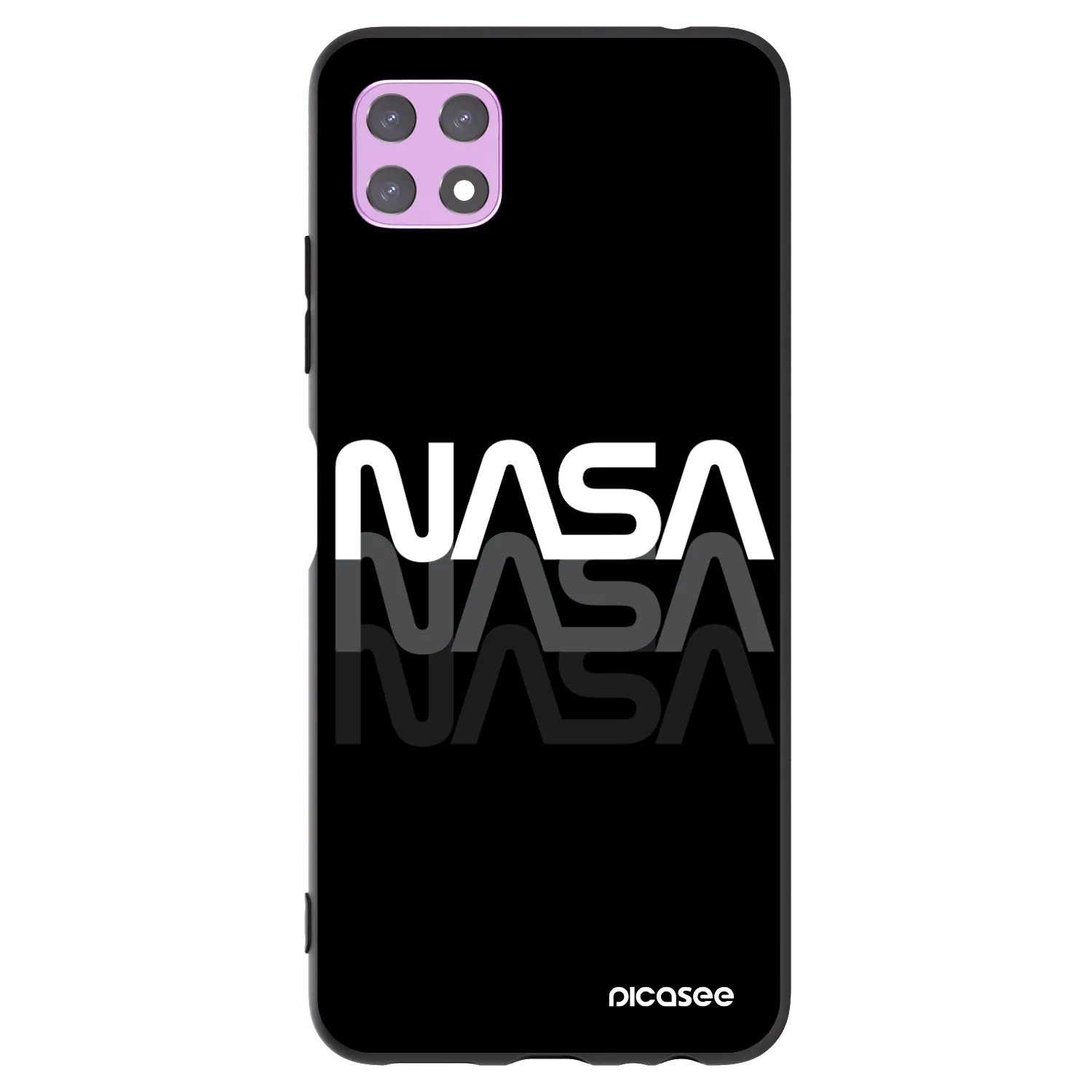 Picasee husă neagră din silicon pentru Samsung Galaxy A22 A226B 5G - NASA Triple