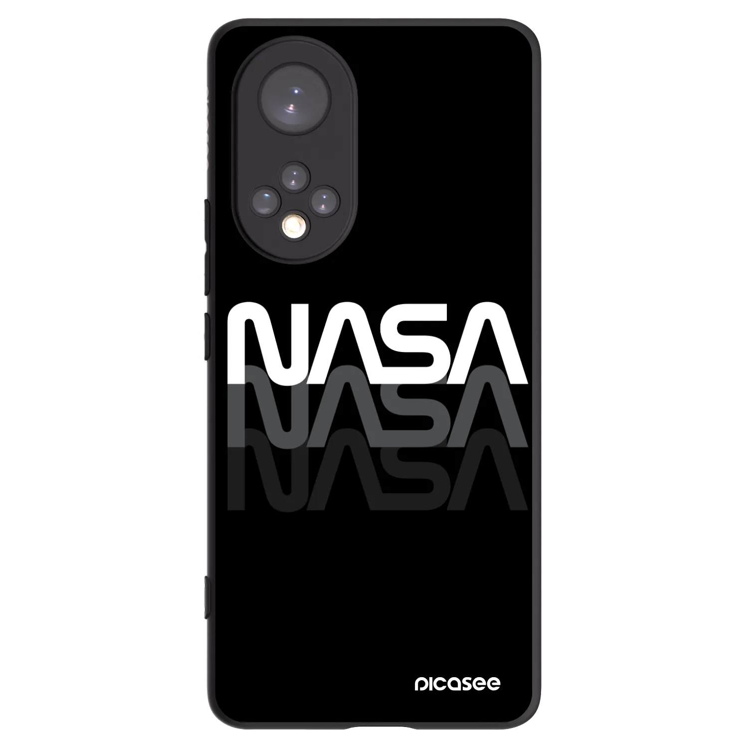 Picasee husă neagră din silicon pentru Honor 50 5G - NASA Triple