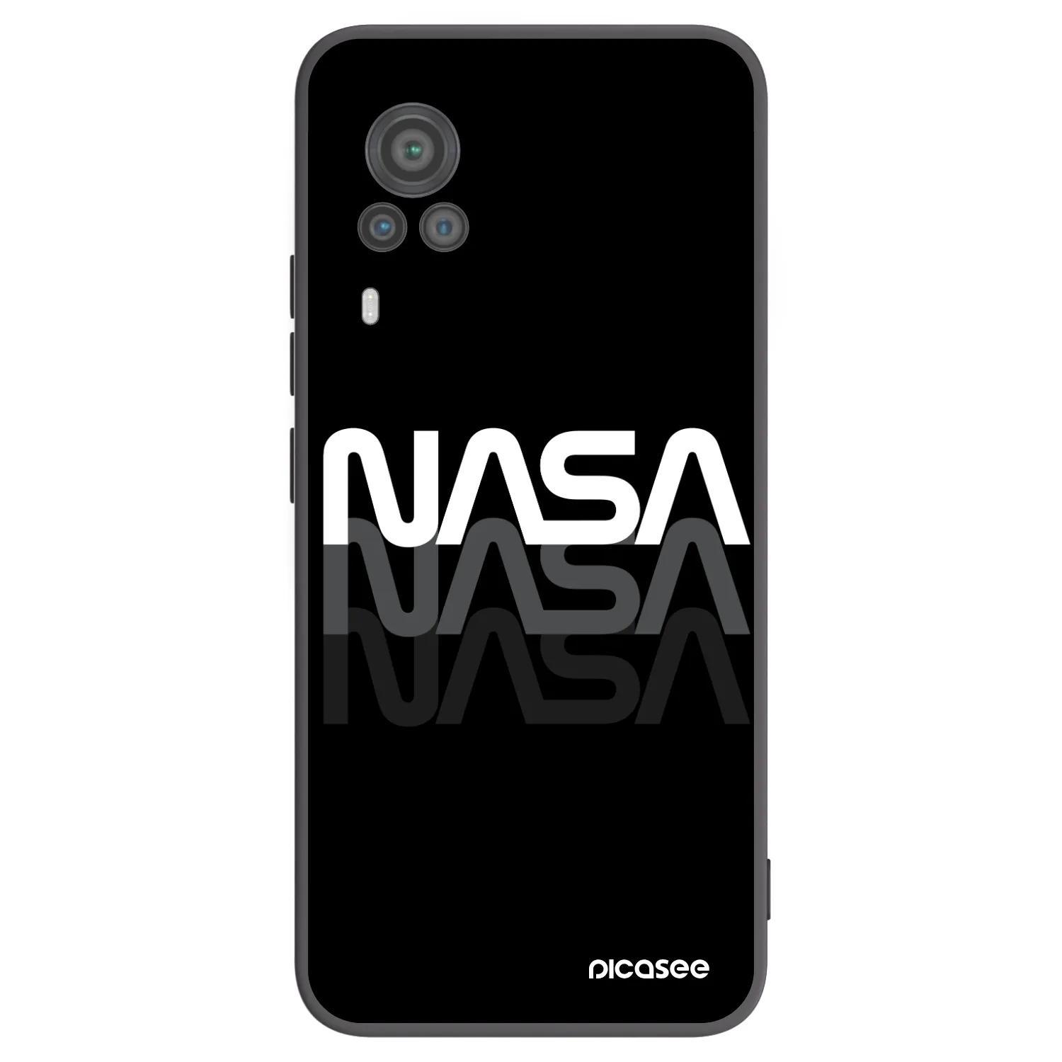 Picasee husă neagră din silicon pentru Vivo X60 Pro 5G - NASA Triple