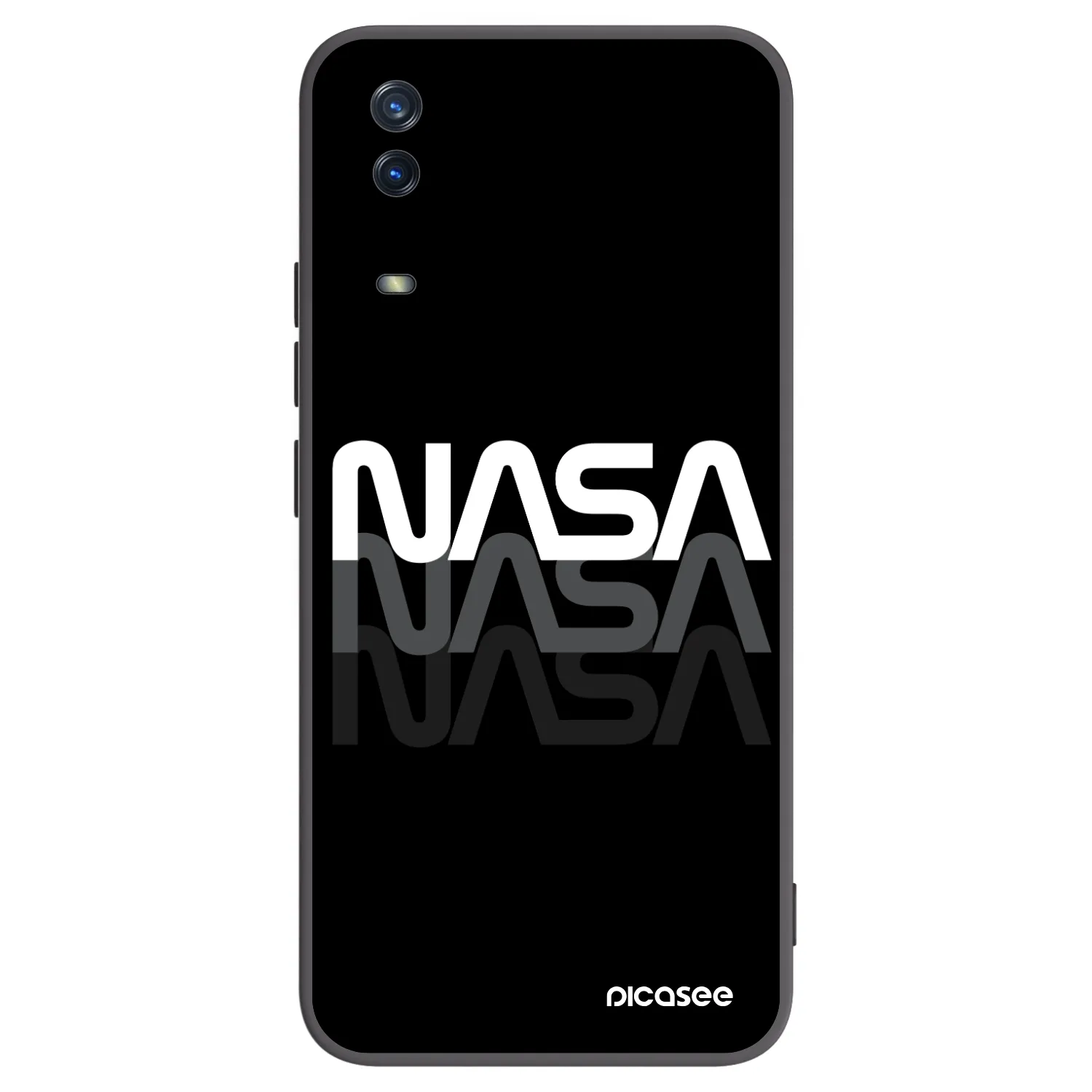 Picasee husă neagră din silicon pentru Vivo Y11s - NASA Triple