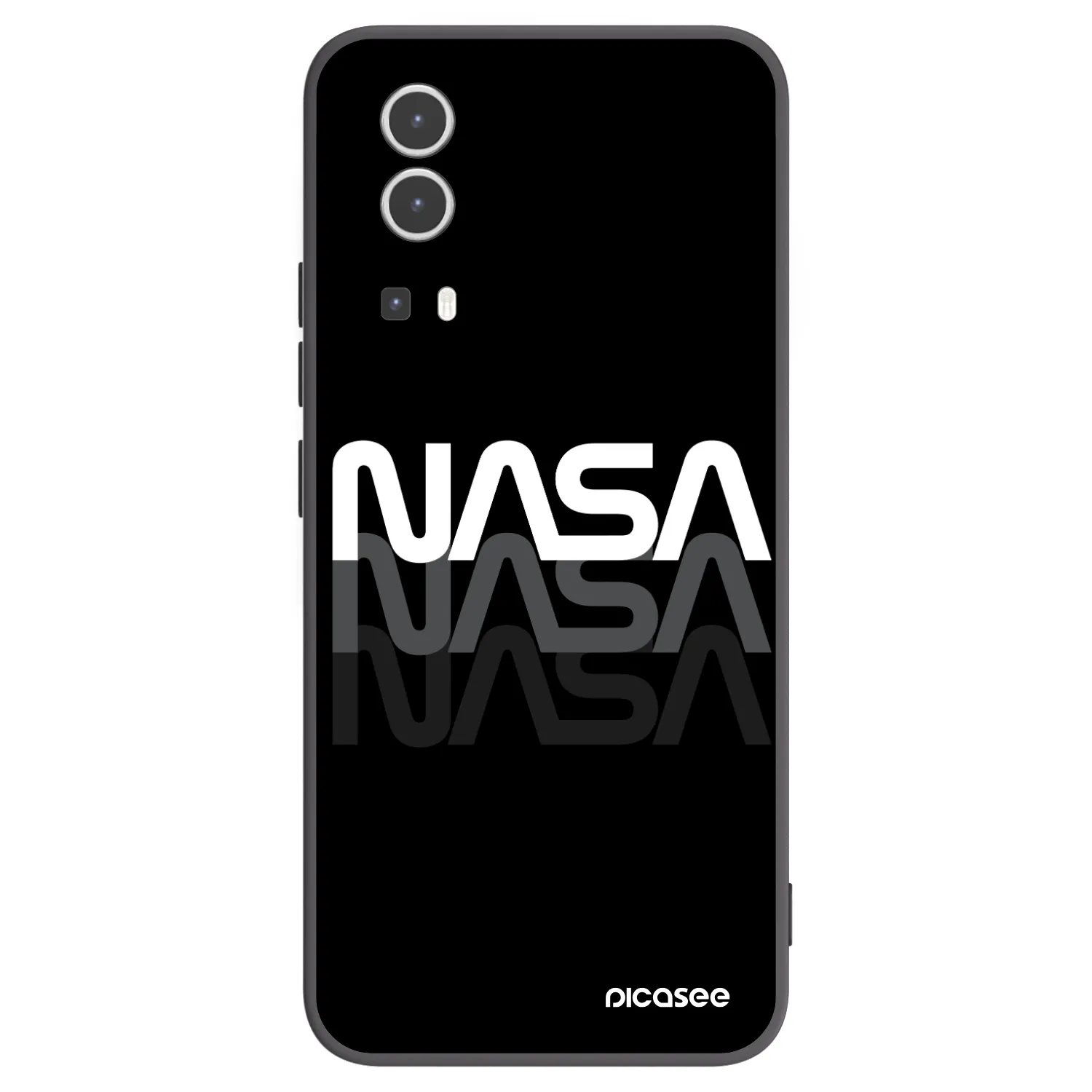 Picasee husă neagră din silicon pentru Vivo Y72 5G - NASA Triple