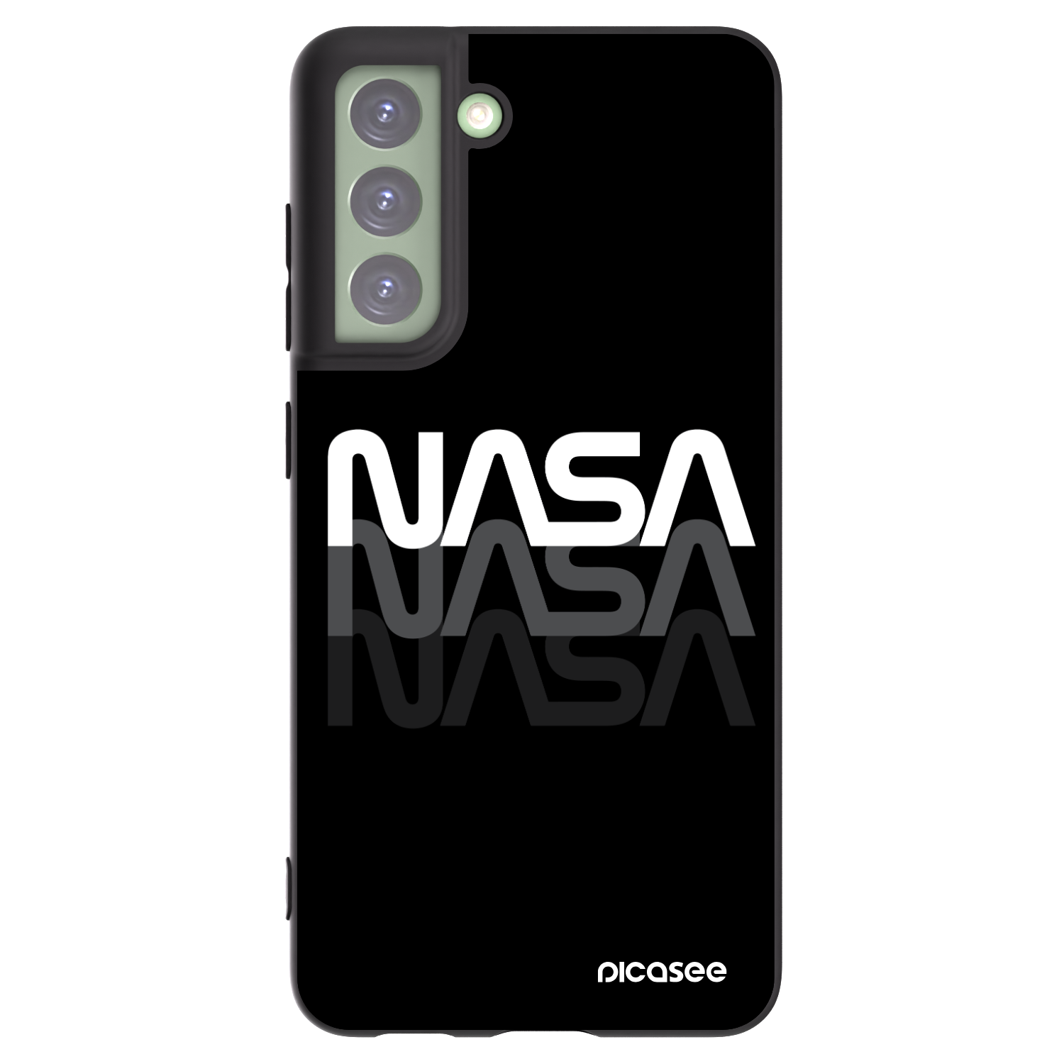 Picasee husă neagră din silicon pentru Samsung Galaxy S21 FE 5G - NASA Triple