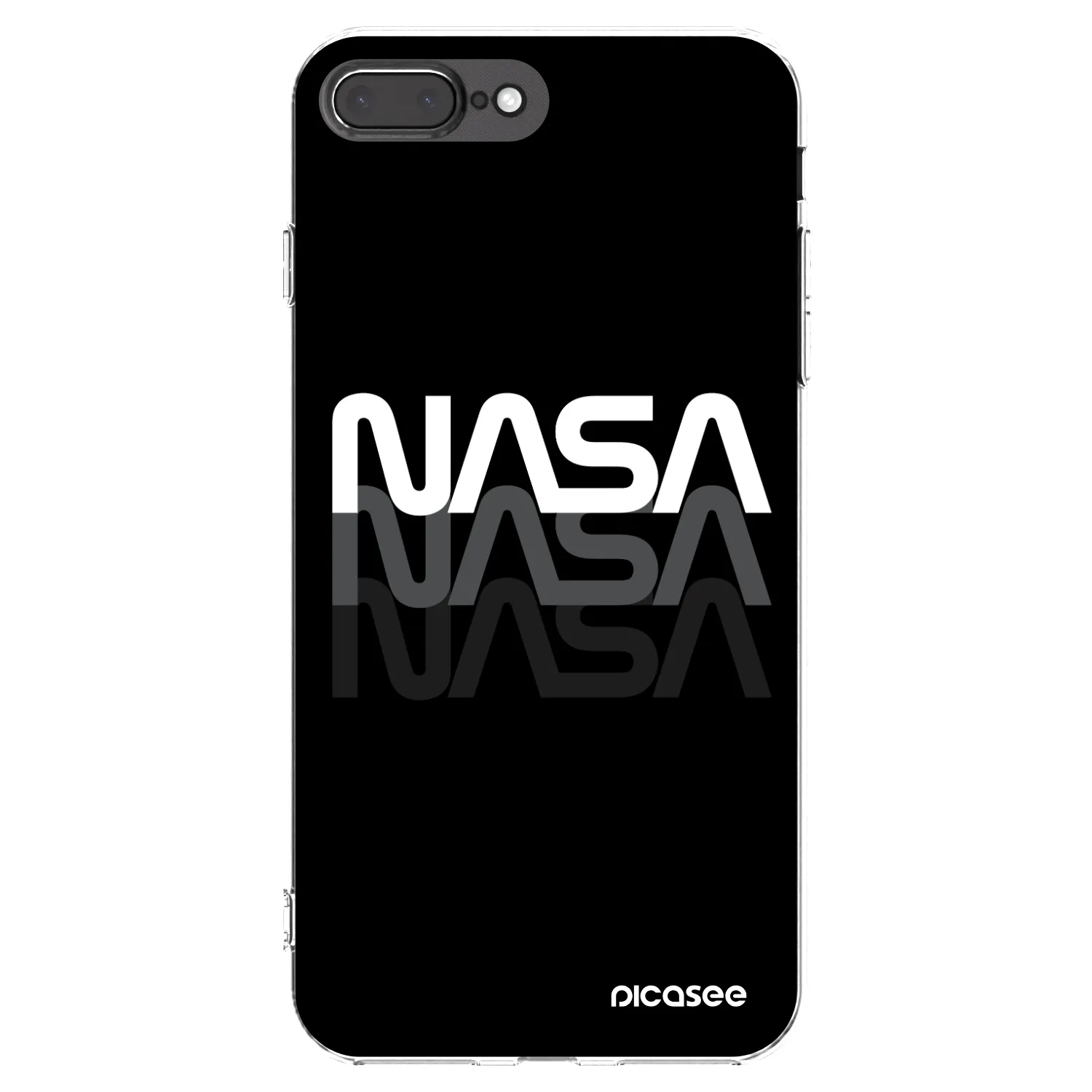 Picasee husă transparentă din silicon pentru Apple iPhone 7 Plus - NASA Triple