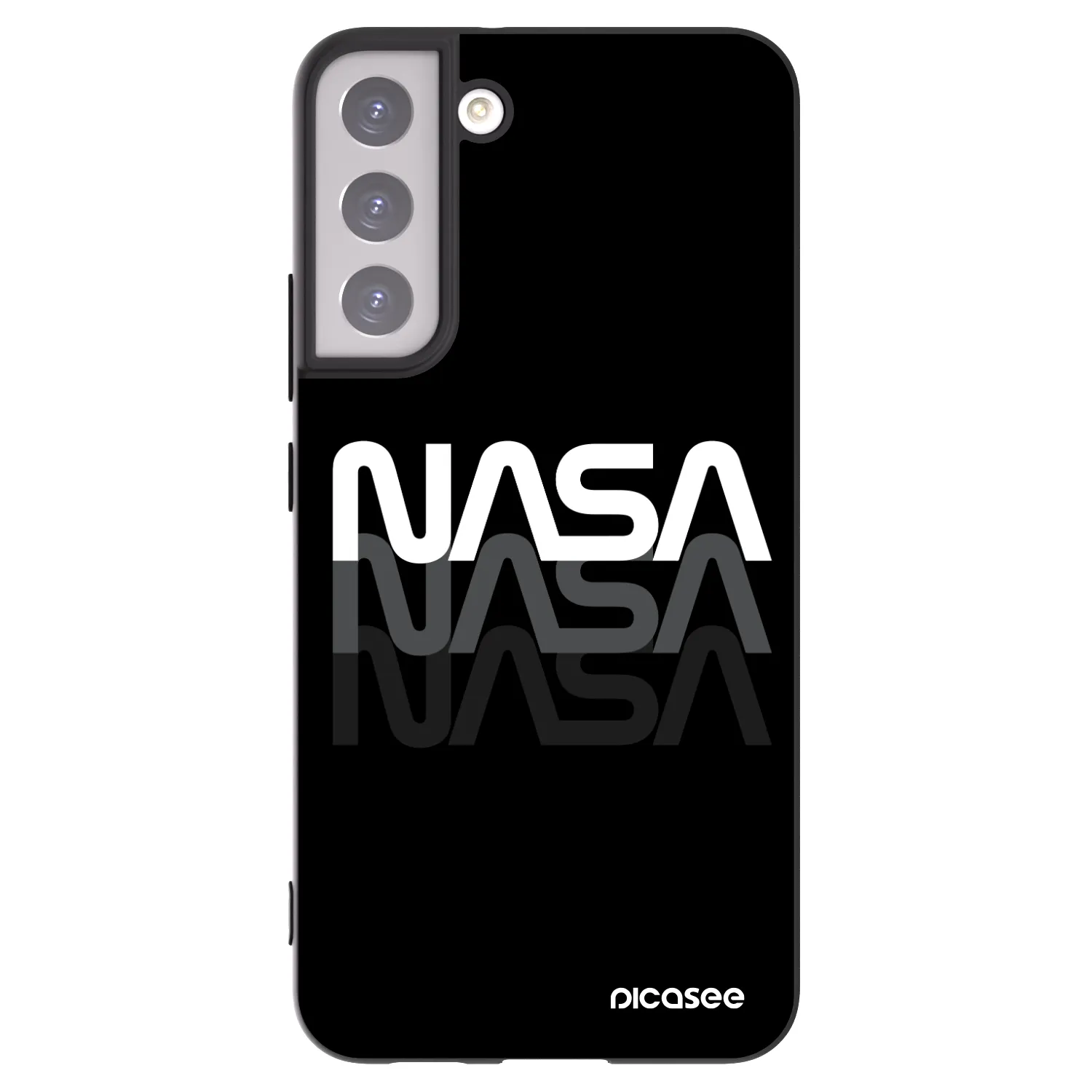 Picasee husă neagră din silicon pentru Samsung Galaxy S22+ 5G - NASA Triple