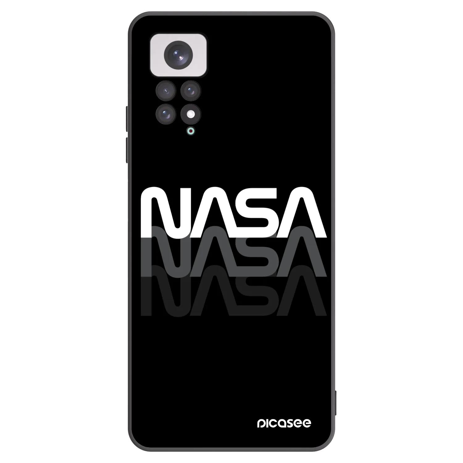 Picasee husă neagră din silicon pentru Xiaomi Redmi Note 11 - NASA Triple