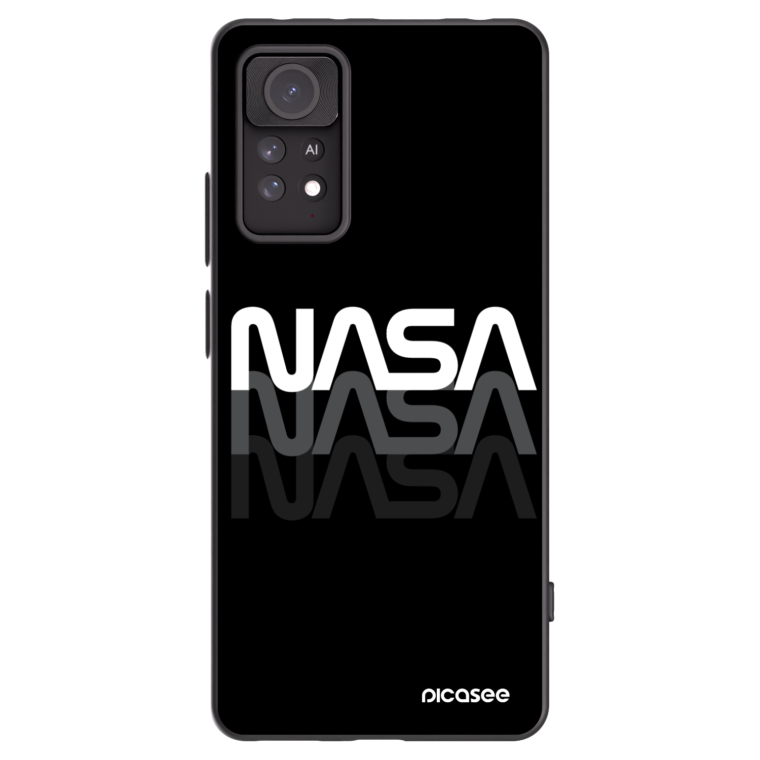 Picasee husă neagră din silicon pentru Xiaomi Redmi Note 11 Pro - NASA Triple